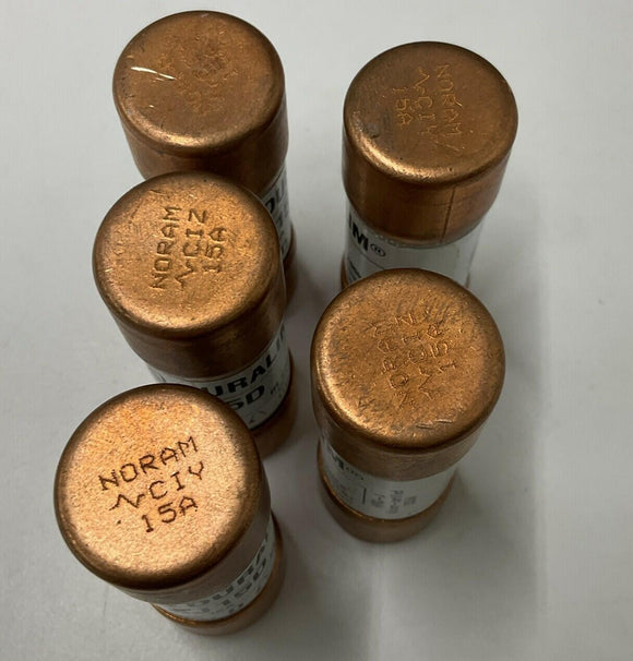 Siba 6J15D  Time Delay Fuses 15 Amp 600V Lot of 5