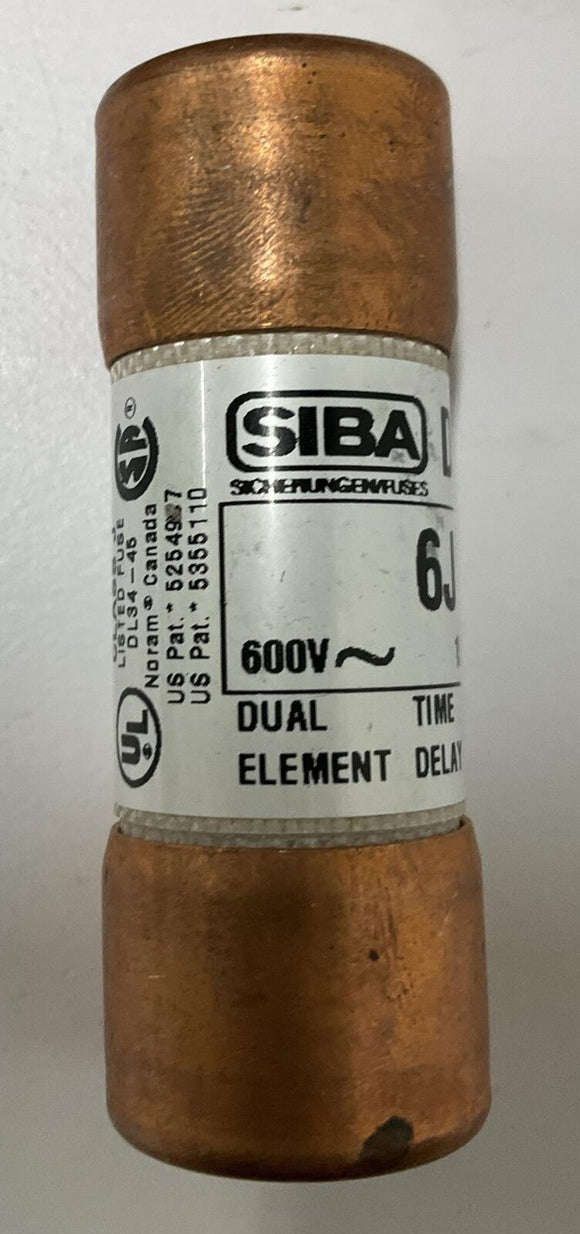 Siba 6J15D  Time Delay Fuses 15 Amp 600V Lot of 5