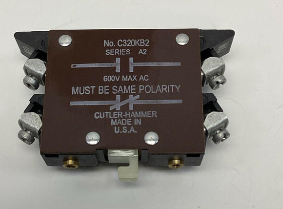 Cutler-Hammer C320KB2 Base Auxiliary Contact 1-NO 1-NC Eaton