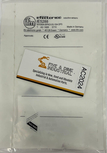 IFM Effector IE5288 / IEK3004-BPKG/US-104-DPS Proximity Sensor Switch
