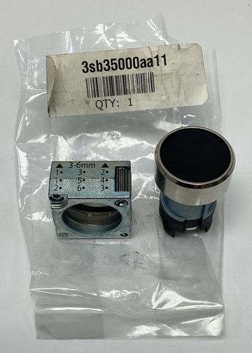 Siemens 3SB35000AA11 Black Push Button - 0