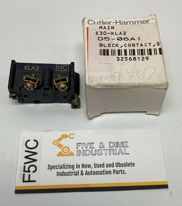 Cutler Hammer E30KLA2 Contact Block 1 N.C.