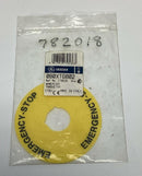 GE 080XTG802 Emergency Stop Name Plate Plastic 78mm-2