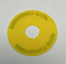 GE 080XTG802 Emergency Stop Name Plate Plastic 78mm-4