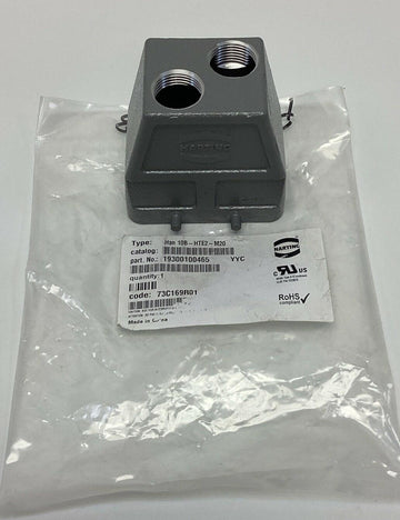 Harting 19300100465 Top Entry Hood HAN-10B-HTE2-M20 - 0