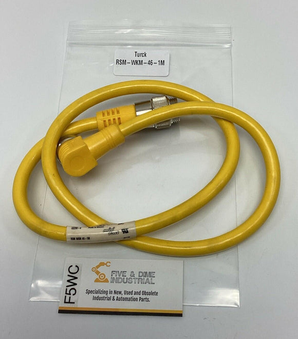Turck RSM-WKM-46-1M / U2290-4 Minifast Cable Cordset 4-Pin, 4-Pole 1-Meter