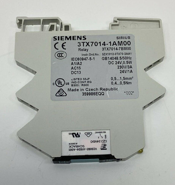 Siemens 3TX7014-1AM00 DIN Mount with Schrack V23092-A1024-A301 Relay