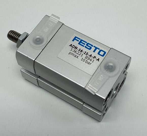 Festo ADN-16-15-A-P-A Pneumatic Compact Cylinder 16mm Bore x 10mm Stroke 536221