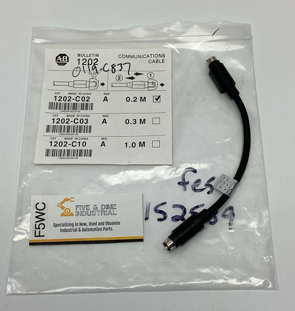 Allen Bradley 1202-C02 Ser. A Communication Cable 0.2 Meters