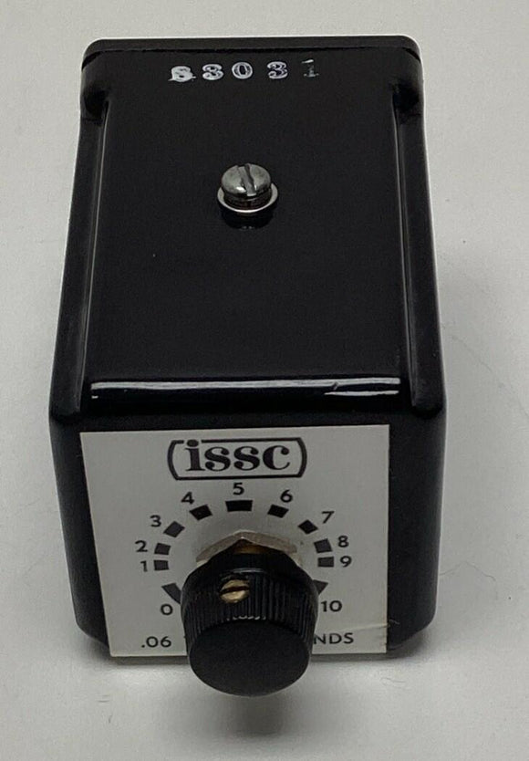 ISSC Model 1017 Solid State Timer  .06-10 Seconds 120V AC/DC Input, 120VAC Out.