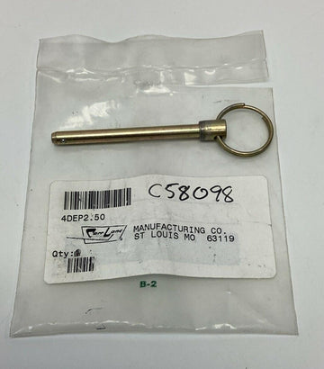 Carr Lane 4DEP2.50  1/4'' x 2.5'' Grip Length Quick Release Detent Pin - 0