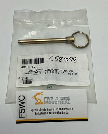Carr Lane 4DEP2.50  1/4'' x 2.5'' Grip Length Quick Release Detent Pin