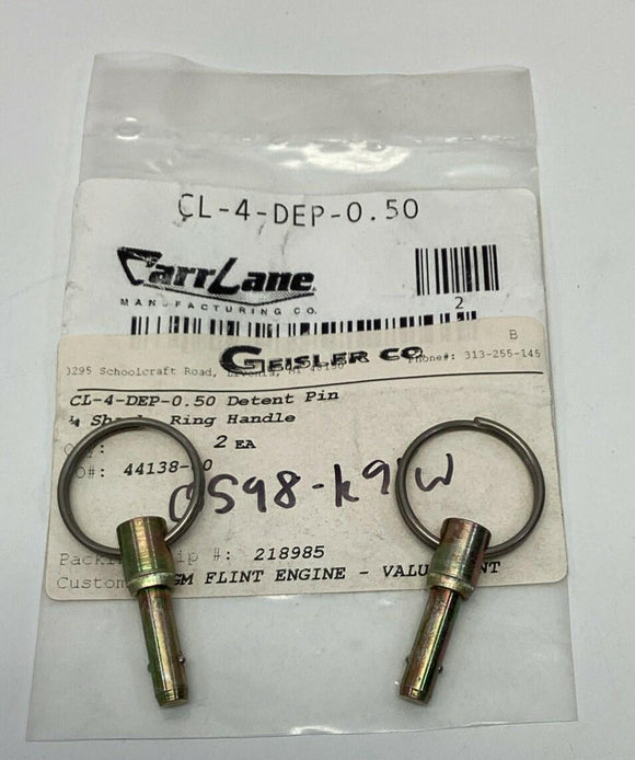 Carr Lane CL-4-DEP-0.50 1/4" Diameter x 0.5" Grip Length Detent