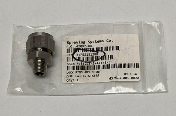Spraying System 36275-1/4X1/8-SS  Adjustable Ball Fitting 1/8'' NPT Outlet