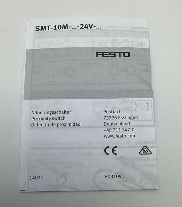 Festo SMT-10M-PS-24V-E-2.5-L-0E Proximity Sensor 551373