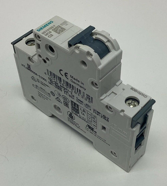 Siemens 5SY4103-7 Circuit Breaker 3-Amp 230/400V. 1-Pole DIN Mount