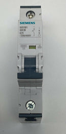 Siemens 5SY6101-7  1-Amp, 1-Pole Circuit Breaker 230/400VAC MCB-C1-4