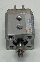 SMC CQ2D12-5DM Compact Pneumatic Cylinder with Clevis 12mm Bore, 5mm Stroke-4