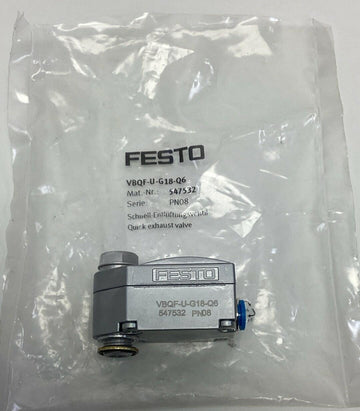 Festo VBQF-U-G18-Q6 Quick Exhaust Valve 547532 - 0