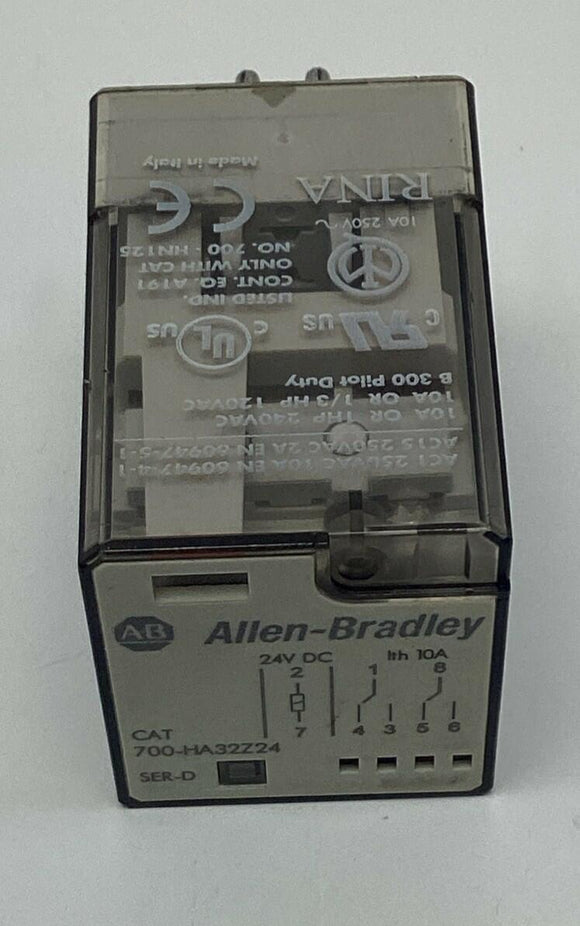 Allen Bradley 700-HA32Z24 8-Pin Round Base Relay 24VDC Coil
