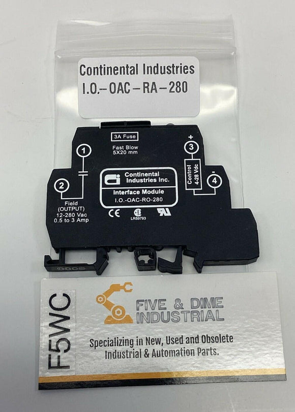 Continental Industries I.O.-OAC-RA-280 Control Interface Module, 3A