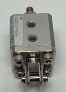 SMC CQ2D12-5DM Compact Pneumatic Cylinder with Clevis 12mm Bore, 5mm Stroke-3