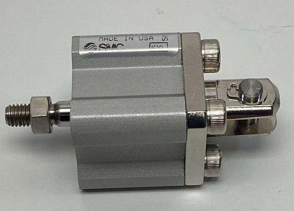 SMC CQ2D12-5DM Compact Pneumatic Cylinder with Clevis 12mm Bore, 5mm Stroke