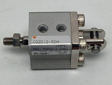 SMC CQ2D12-5DM Compact Pneumatic Cylinder with Clevis 12mm Bore, 5mm Stroke - 0