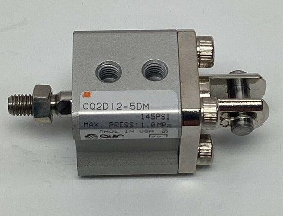 SMC CQ2D12-5DM Compact Pneumatic Cylinder with Clevis 12mm Bore, 5mm Stroke