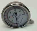 Stellar STE500-2 Ammonia Gauge 30inHg-300 PSI, 316 SS Tube & Socket 1/4'' NPT-3