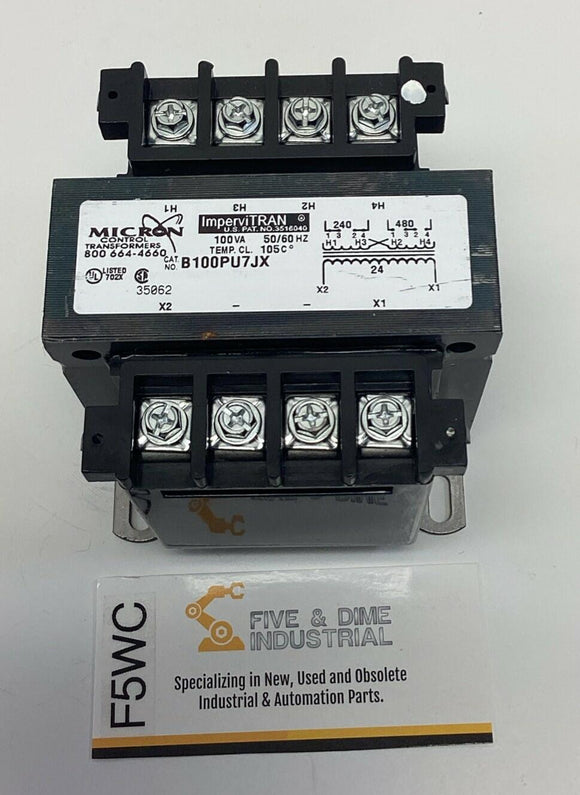 Micron Controls B100PU7JX ImperviTran Transformer 100VA 50/60Hz