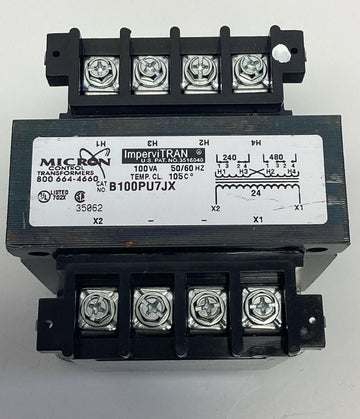 Micron Controls B100PU7JX ImperviTran Transformer 100VA 50/60Hz - 0