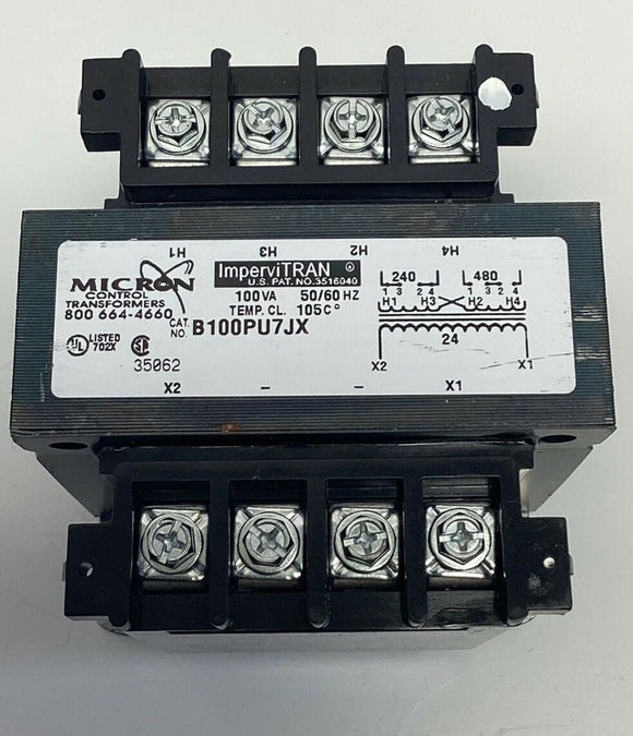Micron Controls B100PU7JX ImperviTran Transformer 100VA 50/60Hz