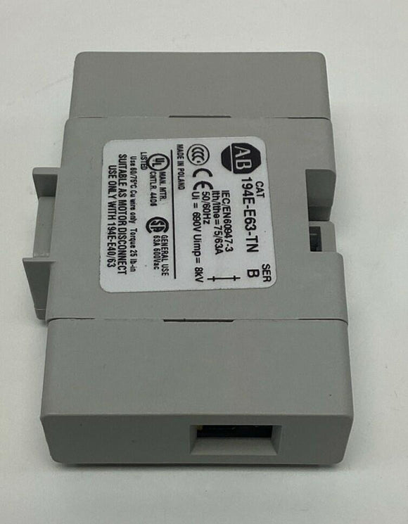 Allen Bradley 194E-E63-TN Neutral Terminal Block
