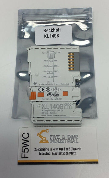Beckhoff KL1408  8 Channel Digital Input Module 24VDC