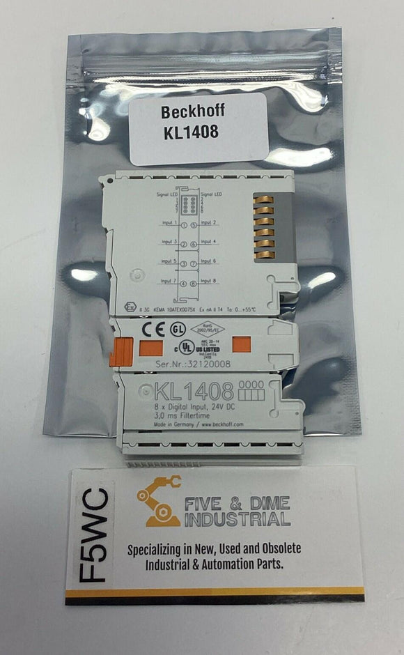 Beckhoff KL1408  8 Channel Digital Input Module 24VDC