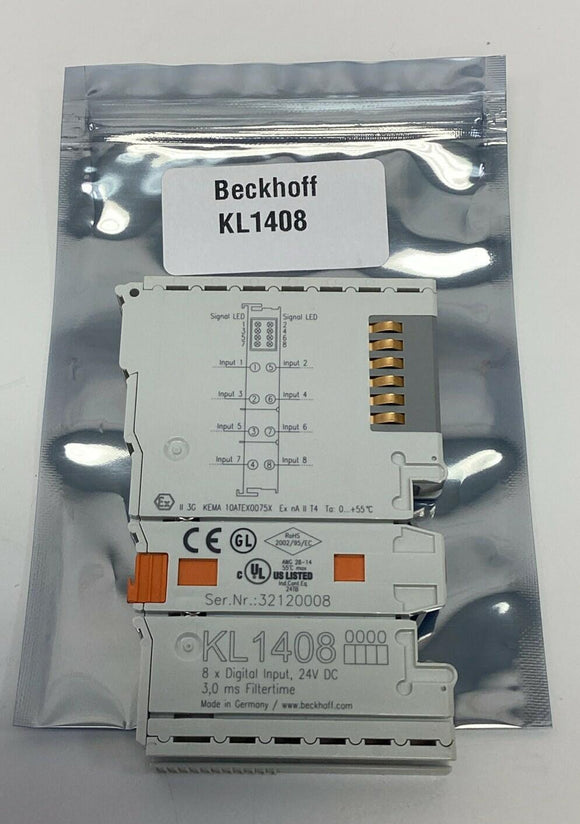 Beckhoff KL1408  8 Channel Digital Input Module 24VDC