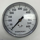 Ashcroft 35W1005-H-02B-600# 3-1/2''  600 PSI Gauge, 1/4'' NPT, Brass Socket-2