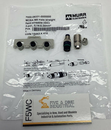 Murr 7000-08331-0000000 Field Wireable Connector MOSA M8, Male