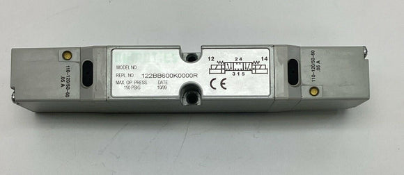 Numatics 122BB600K0000R Pneumatic Valve 110/120 VAC Double Coil w/ Gasket