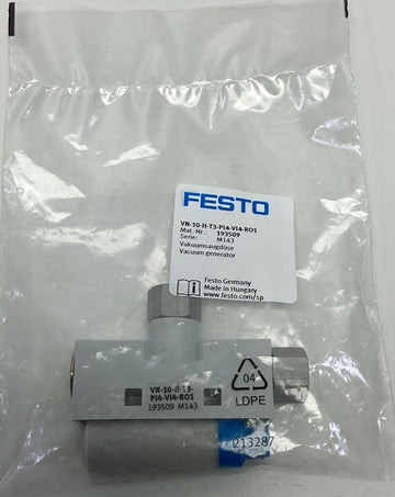 Festo VN-10-H-T3-P14-V14-R01 Vacuum Generator 193509 - 0