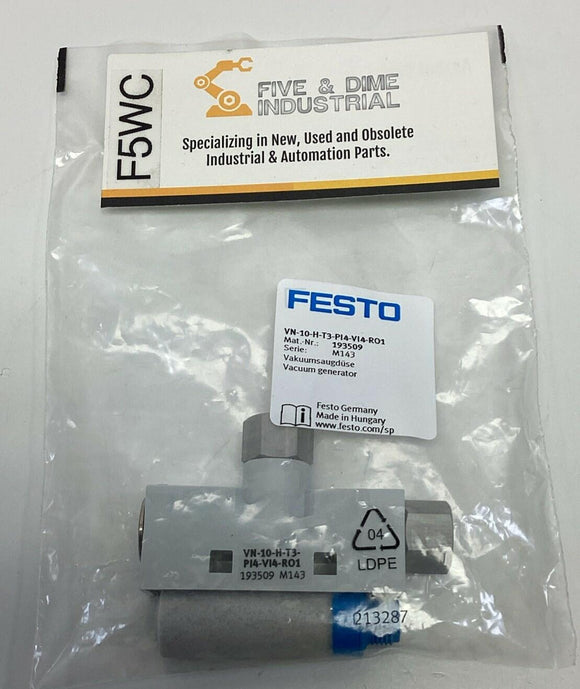 Festo VN-10-H-T3-P14-V14-R01 Vacuum Generator 193509