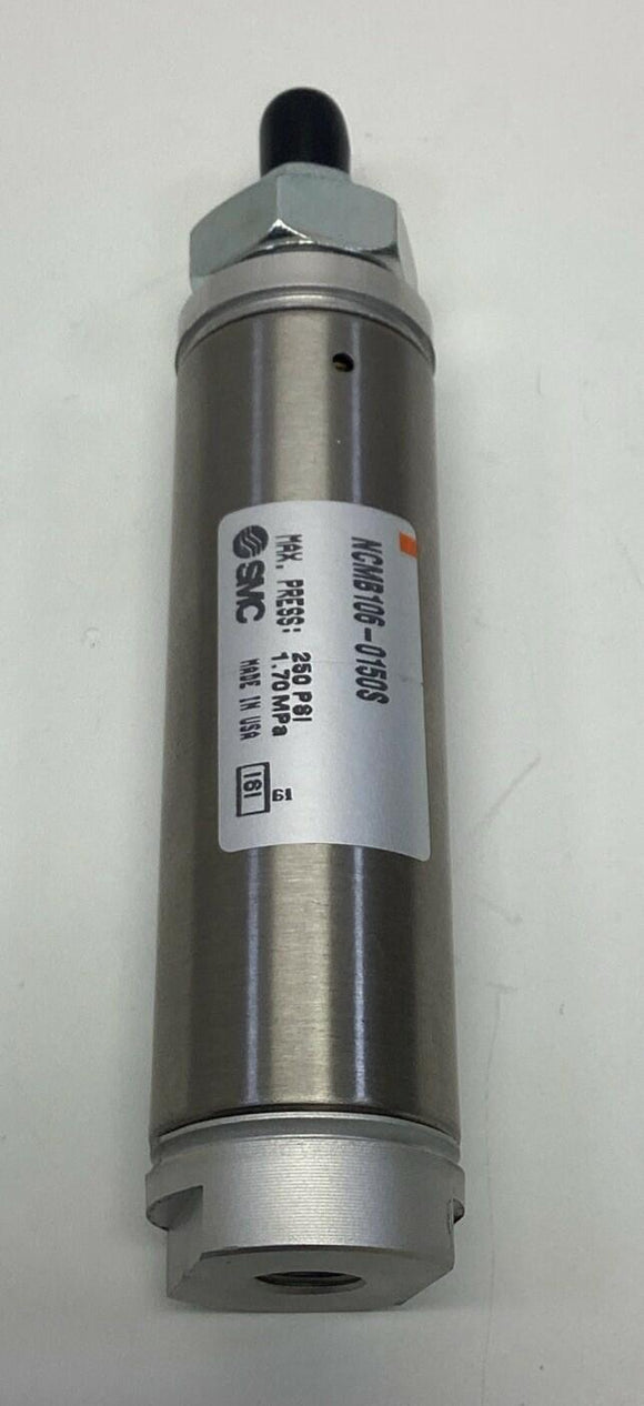 SMC NCMB106-0150S Pneumatic Cylinder 1-1/16'' Bore, 1-1/2'' Stroke Spring Return
