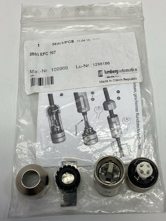 Lumberg 109969 0986-EFC-107 M12, 4-Pole, Female Circular Connector