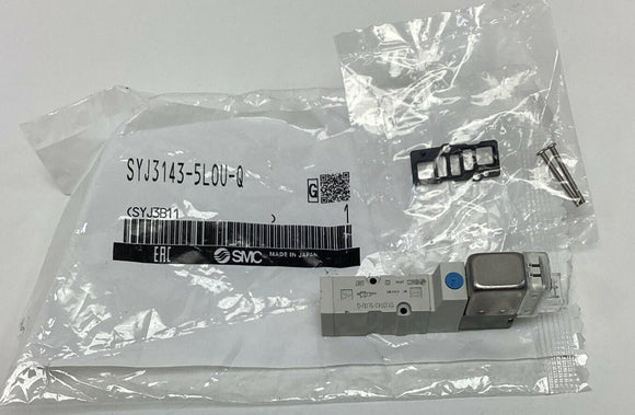 SMC SYJ3143-5L0U-Q  5-Port 24VDC Solenoid Pneumatic Valve