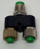 Murr 7000-41121-0000000 M12 T Coupler 60V AC/DC 4-Amps-6