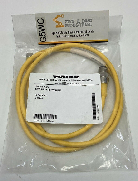 Turck PKGC-3M-1-RS4.2T/CS14979 / U-85209 M8 Female 3-Pin x M12 Male 4-Pin Cable