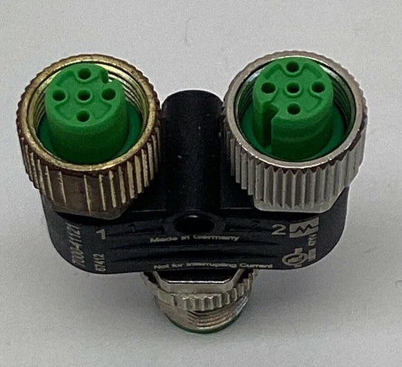 Murr 7000-41121-0000000 M12 T Coupler 60V AC/DC 4-Amps