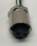 Mencom PMIN-30FR-0.5M-34  3-Pole 600V, 30A Power Receptacle 0.5-Meters 3/4" NPT-4