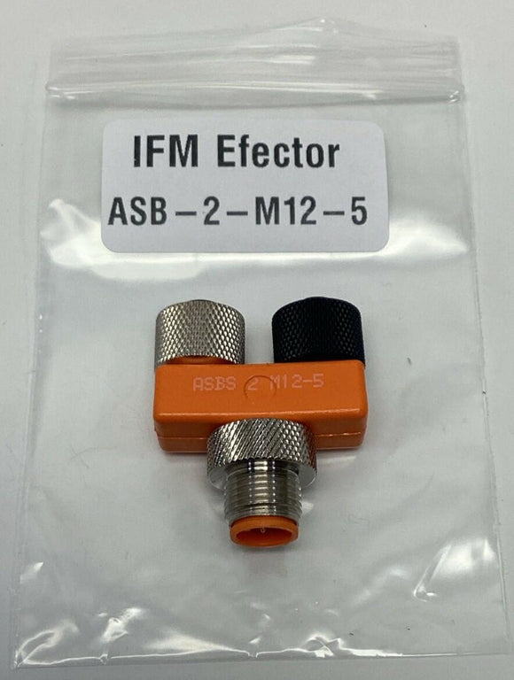 IFM Efector ASB-2-M12-5 M12 5-Pole Micro Splitter (2) Female x (1) Male